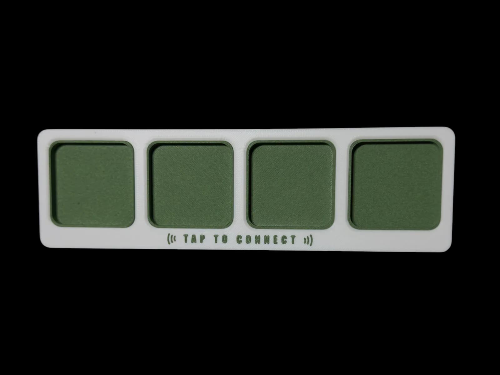 Tap Essential 4 seen flat, four sleeves along the strip.