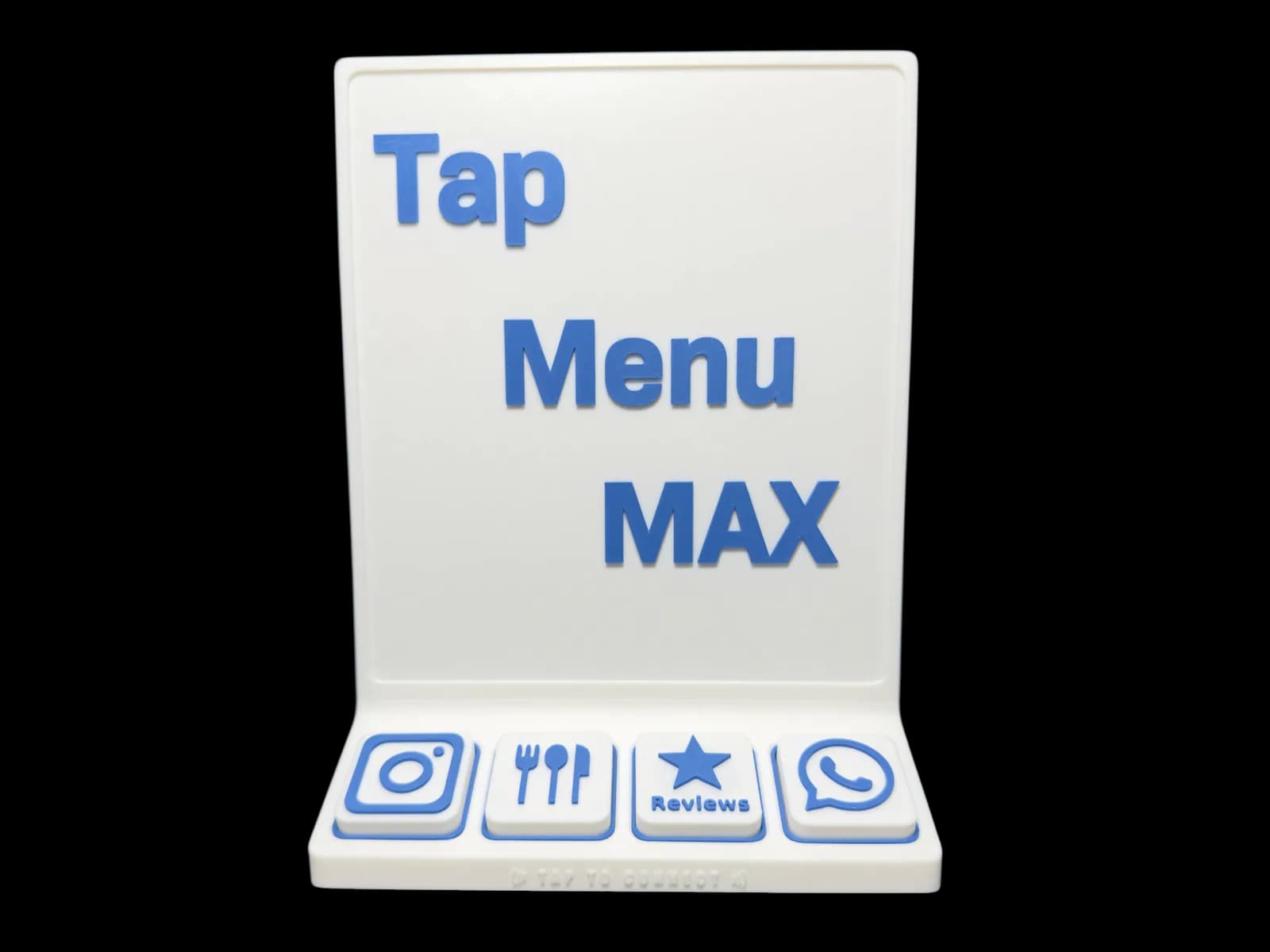 Tap Menu 4 MAX from the front, four tiles below the full-height menu panel.